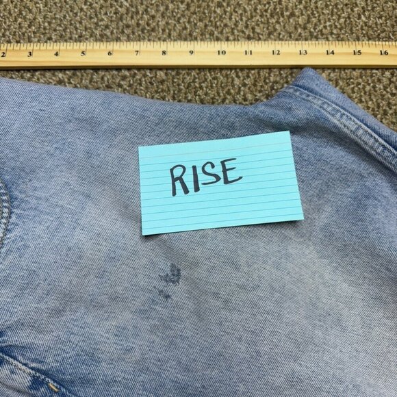 Zara Light Wash Distressed High waisted Straight Leg  Denim Jeans Size 31 - Picture 6 of 15